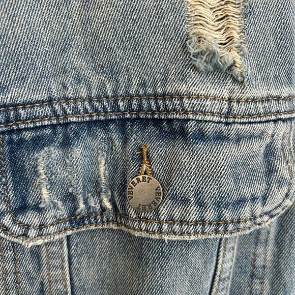 Distressed Blue Jean Jacket - Picture 4 of 5